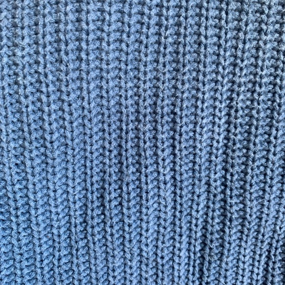 Simple Blue Crew Neck Sweater - Picture 2 of 2